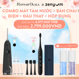  A1009_DEAL 3: BỘ MÁY TĂM NƯỚC ZENYUM PRO + 6 ĐẦU THAY THẾ + BÀN CHẢI ĐIỆN ZENYUM SONIC + 3 ĐẦU THAY TIÊU CHUẨN + HỘP ĐỰNG BÀN CHẢI ĐIỆN ZENYUM SONIC 