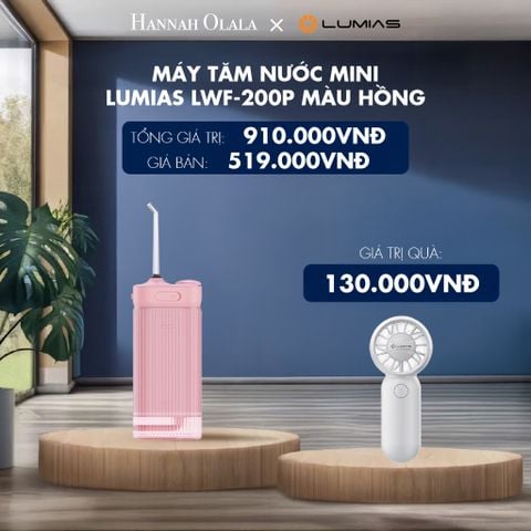  MÁY TĂM NƯỚC MINI LUMIAS LWF-200P MÀU HỒNG - DEAL 4 