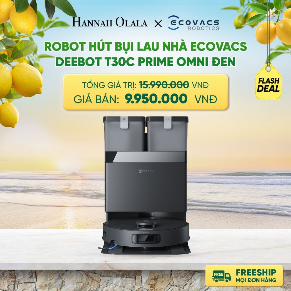  ROBOT HÚT BỤI LAU NHÀ ECOVACS DEEBOT T30C PRIME OMNI DEAL 4: 