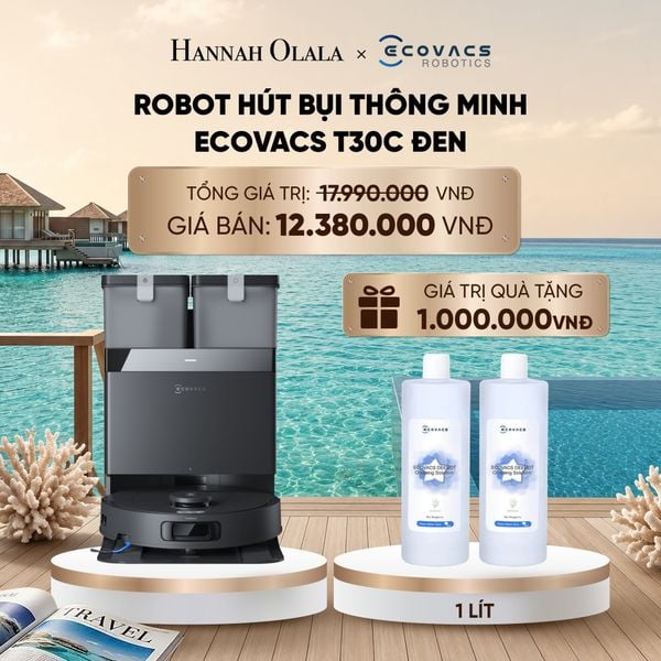  ROBOT HÚT BỤI THÔNG MINH ECOVACS T30C ĐEN - DEAL 4_ D1766 