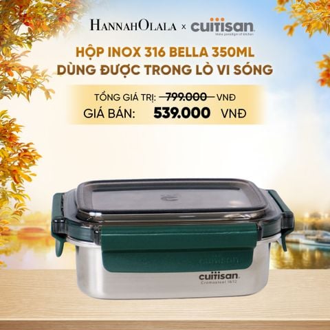  HỘP INOX 316 CAO CẤP CUITISAN BELLA DÙNG ĐƯỢC TRONG LÒ VI SÓNG - DEAL 4 - E1648 