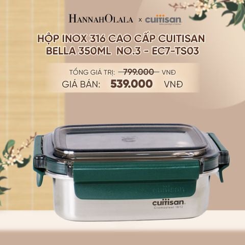  HỘP INOX 316 CAO CẤP CUITISAN BELLA DÙNG ĐƯỢC TRONG LÒ VI SÓNG - DEAL 4 - A1952 