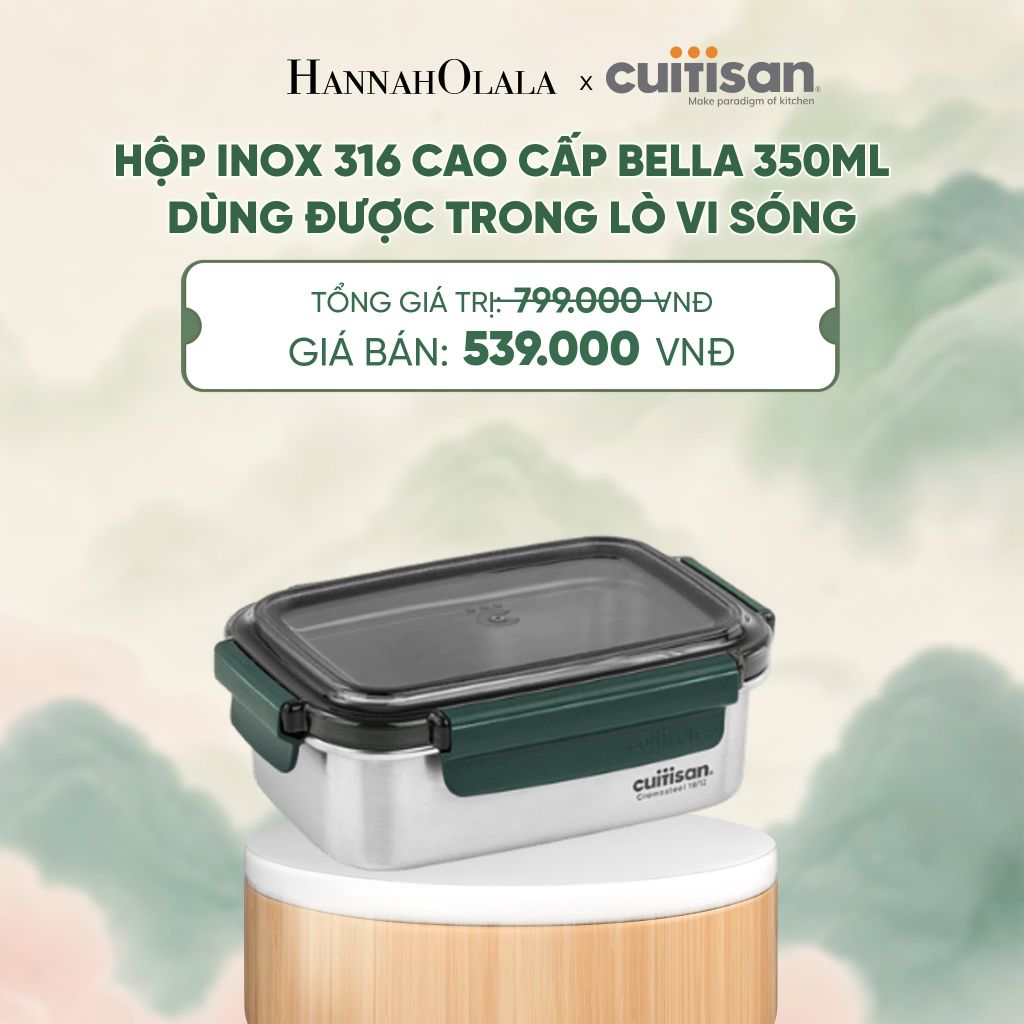  HỘP INOX 316 CAO CẤP CUITISAN BELLA DÙNG ĐƯỢC TRONG LÒ VI SÓNG - DEAL 4 - A2137 