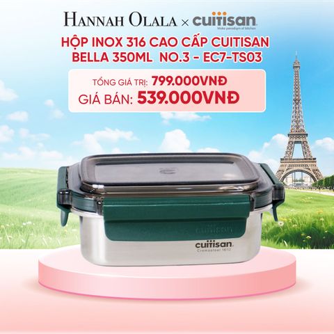  HỘP INOX 316 CAO CẤP CUITISAN BELLA DÙNG ĐƯỢC TRONG LÒ VI SÓNG - DEAL 4 - B55 