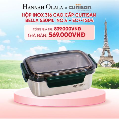  HỘP INOX 316 CAO CẤP CUITISAN BELLA DÙNG ĐƯỢC TRONG LÒ VI SÓNG - DEAL 4 - B55 