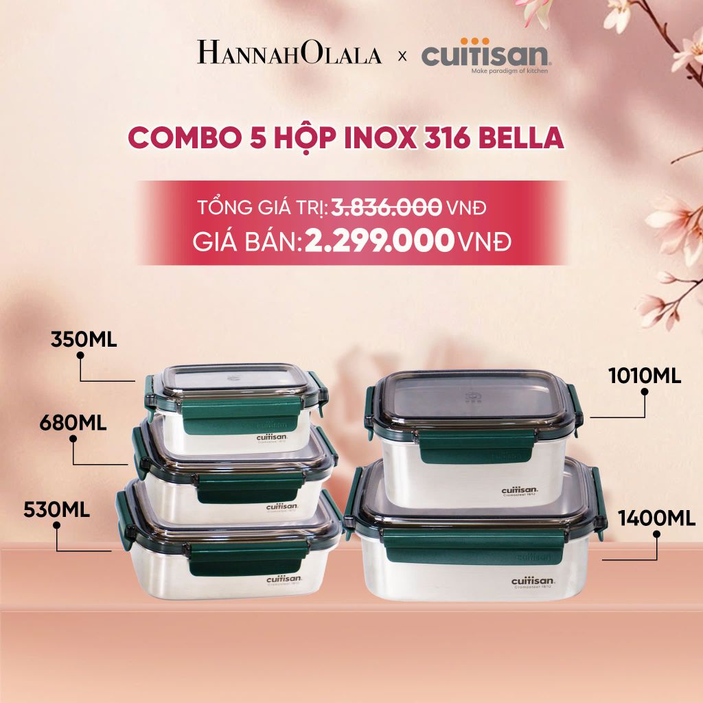  HỘP INOX 316 CAO CẤP CUITISAN BELLA - DEAL 4 