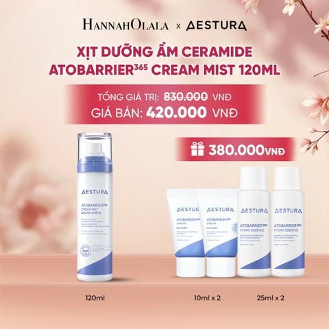  XỊT DƯỠNG ẨM CERAMIDE AESTURA ATOBARRIER365 CREAM MIST 120ML - A1648 