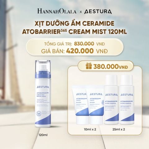  XỊT DƯỠNG ẨM CERAMIDE AESTURA ATOBARRIER365 CREAM MIST 120ML - A1648 