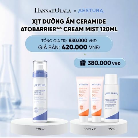  XỊT DƯỠNG ẨM CERAMIDE AESTURA ATOBARRIER365 CREAM MIST 120ML 