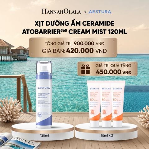  XỊT DƯỠNG ẨM CERAMIDE AESTURA ATOBARRIER365 CREAM MIST 120ML_ D1516 