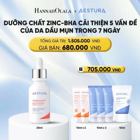  DƯỠNG CHẤT ZINC-BHA CẢI THIỆN 5 VẤN ĐỀ CỦA DA DẦU MỤN TRONG 7 NGÀY THERACNE365 ACTIVE SERUM 30ML - E177 