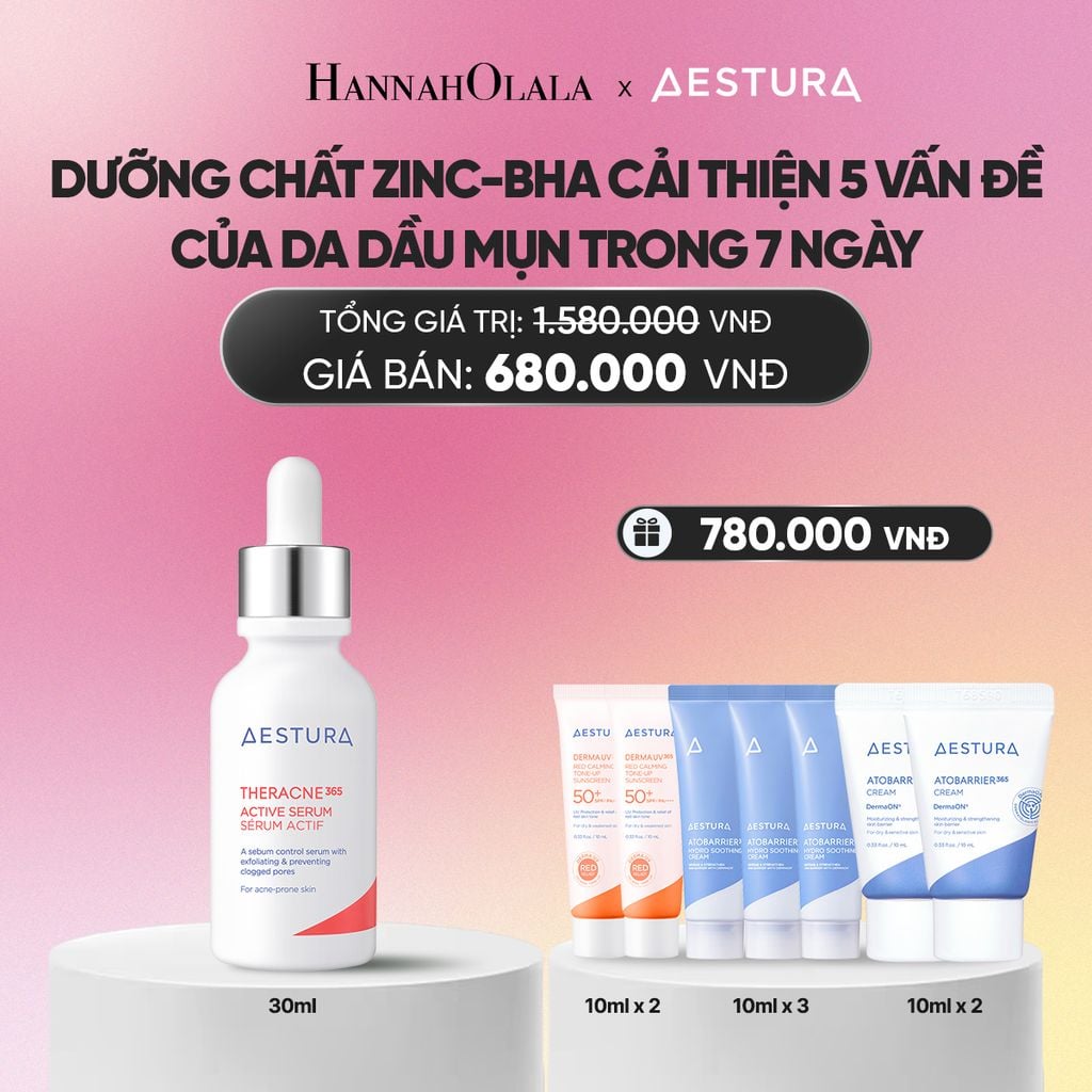  DƯỠNG CHẤT ZINC-BHA CẢI THIỆN 5 VẤN ĐỀ CỦA DA DẦU MỤN TRONG 7 NGÀY THERACNE365 ACTIVE SERUM 30ML_A2412 