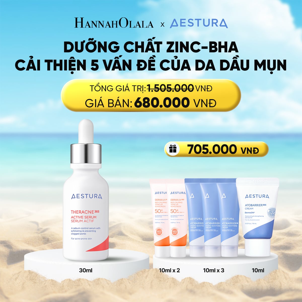 Sữa Dưỡng Da Aestura Theracne365 Soothing Emulsion 120Ml (Date 29.11.2024) Cấp Ẩm Cho Da Daily Beauty Official