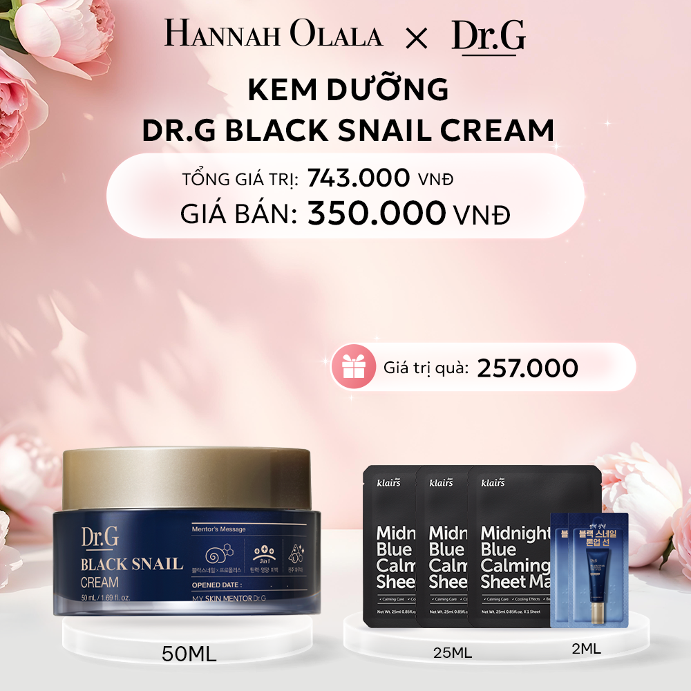  E438: DEAL 4: KEM DƯỠNG NGĂN NGỪA LÃO HOÁ DR.G BLACK SNAIL CREAM 50ML 