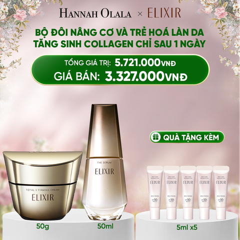  DEAL 4: COMBO SERUM KÍCH HOẠT TRẺ HÓA LÀN DA EIS THE SERUM AA 50ML & KEM DƯỠNG CẢI THIỆN CHẢY XỆ NGĂN NGỪA LÃO HÓA ELIXIR TOTAL V FIRMING CREAM 50G 
