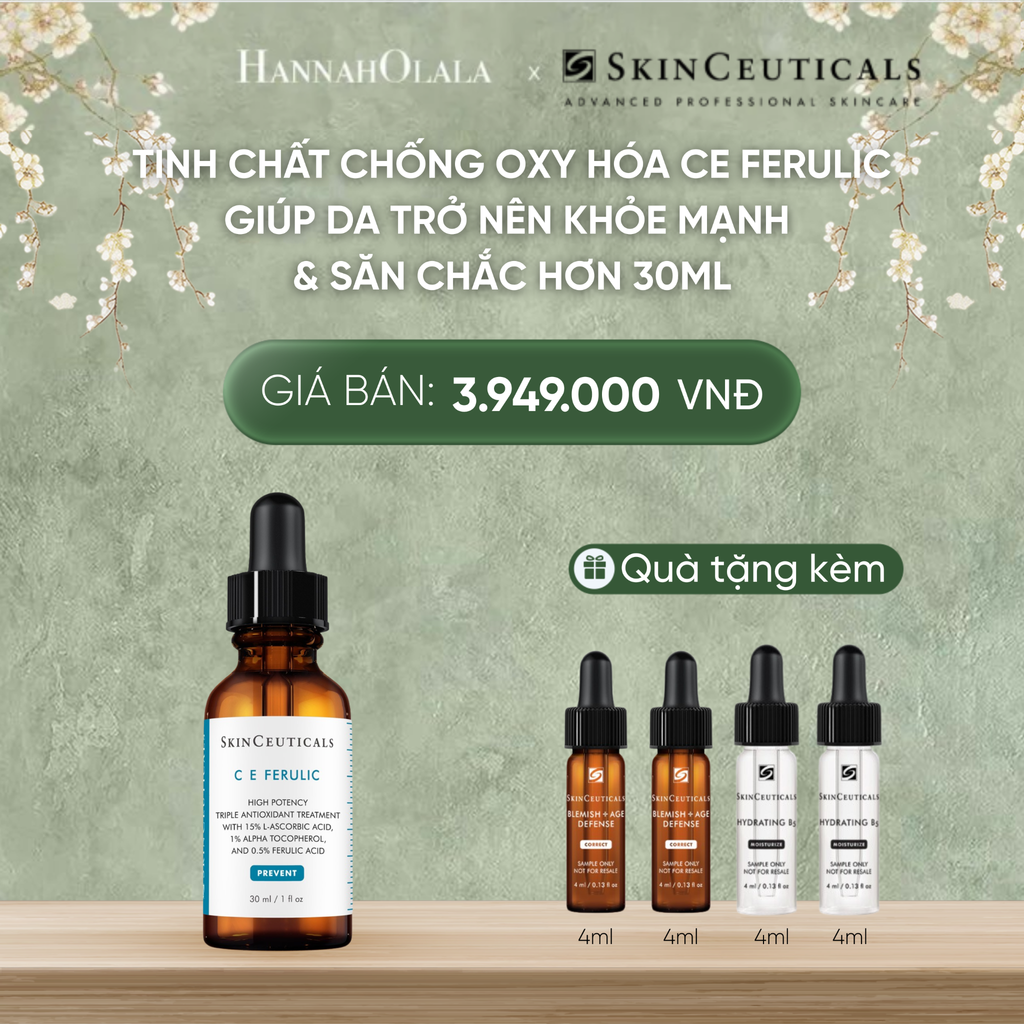  DEAL 4 TINH CHẤT CHỐNG OXY HÓA C E FERULIC GIÚP DA TRỞ NÊN KHỎE MẠNH & SĂN CHẮC HƠN 30ML 