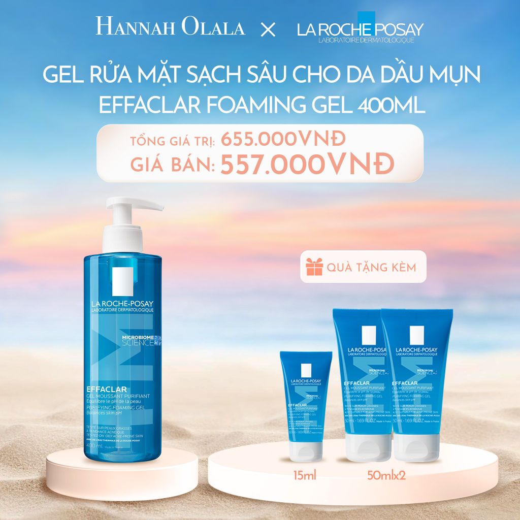  C153_DEAL 4: GEL RỬA MẶT SẠCH SÂU CHO DA DẦU MỤN EFFACLAR FOAMING GEL 400ML 
