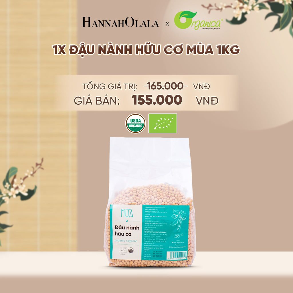  ĐẬU NÀNH HỮU CƠ MÙA 1KG - A1490 