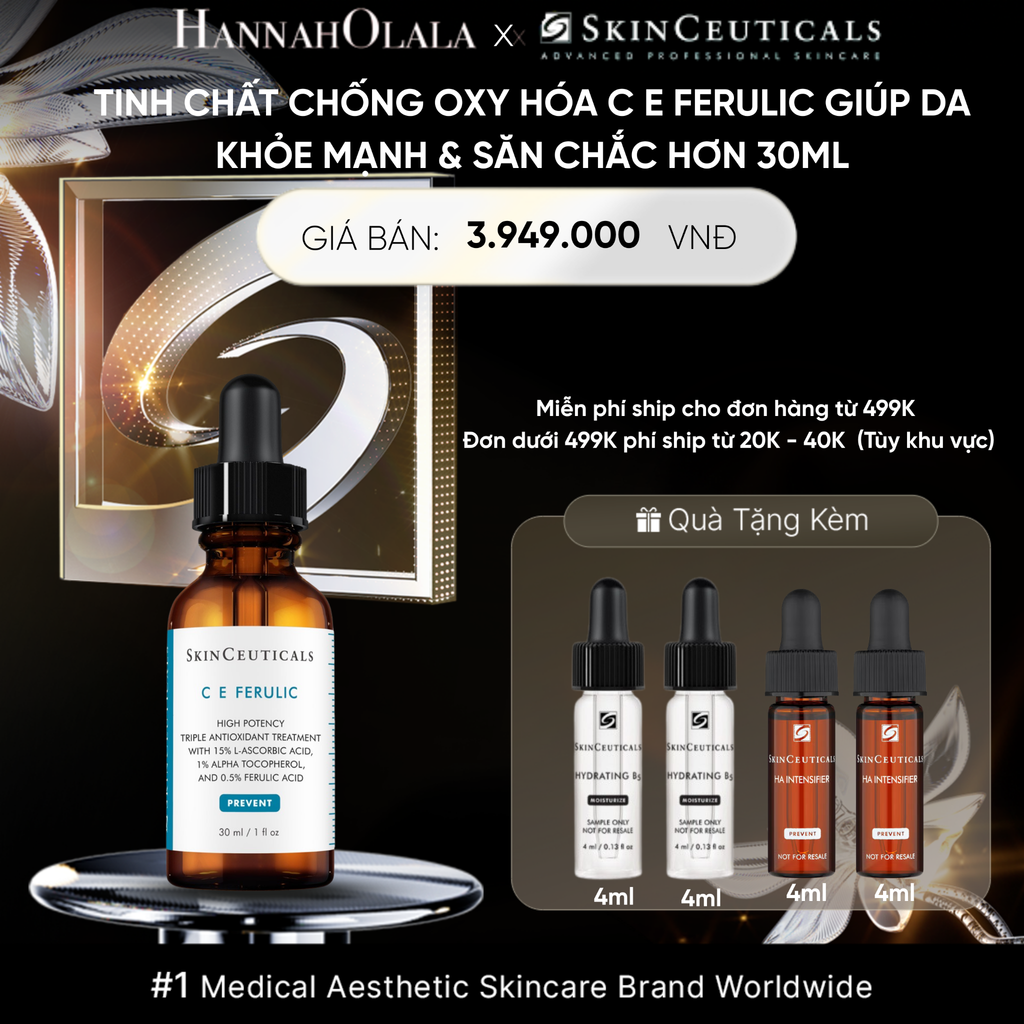  DEAL 4 TINH CHẤT CHỐNG OXY HÓA C E FERULIC GIÚP DA TRỞ NÊN KHỎE MẠNH & SĂN CHẮC HƠN 30ML 
