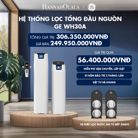  HỆ THỐNG LỌC TỔNG ĐẦU NGUỒN GE WH30A - DEAL 4 