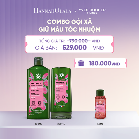  COMBO GỘI XẢ GIỮ MÀU TÓC NHUỘM TẶNG MINI GIẤM XẢ TÓC BÓNG MƯỢT - H058 