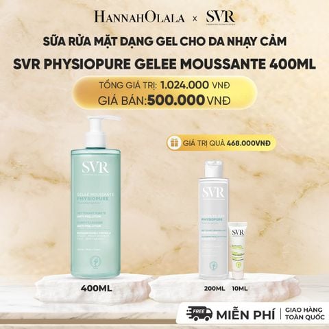  SỮA RỬA MẶT DẠNG GEL CHO DA NHẠY CẢM SVR PHYSIOPURE GELEE MOUSSANTE 400ML - DEAL 04 