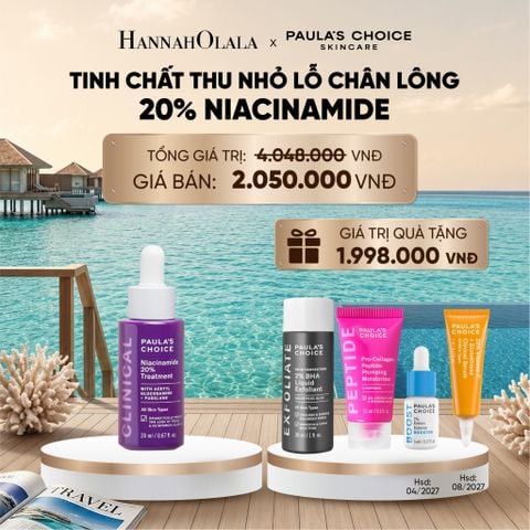  TINH CHẤT SE KHÍT LỖ CHÂN LÔNG VÀ LÀM MỜ THÂM MỤN NIACINAMIDE 20% 20ML - DEAL 4 