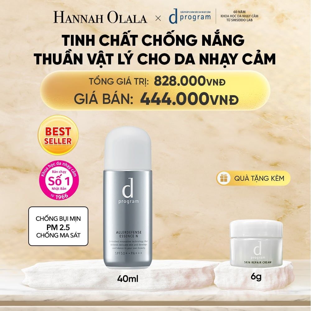  TINH CHẤT CHỐNG NẮNG KIỀM DẦU AN TOÀN CHO DA NHẠY CẢM D PROGRAM ALLERDEFENSE ESSENSE 40ML - DEAL 4 
