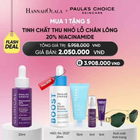  TINH CHẤT SE KHÍT LỖ CHÂN LÔNG VÀ LÀM MỜ THÂM MỤN NIACINAMIDE 20% 20ML - DEAL 4_ A759 