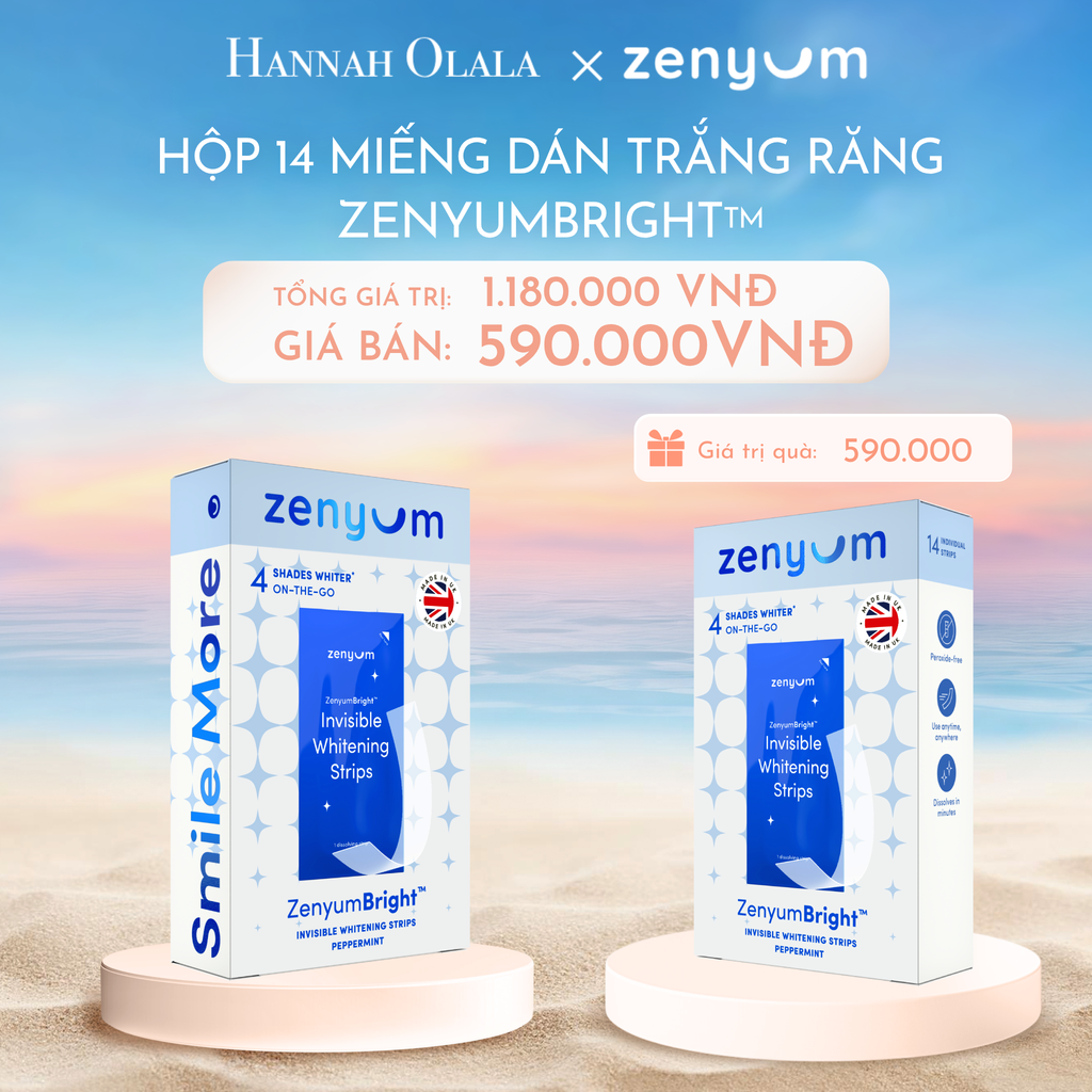  C965_DEAL 4: [MUA 1 TẶNG 1] HỘP 14 MIẾNG DÁN TRẮNG RĂNG TỰ TAN ZENYUM BRIGHT 