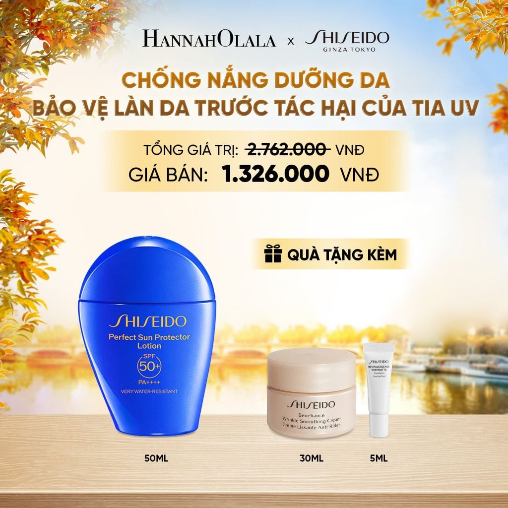  SỮA CHỐNG NẮNG DƯỠNG DA SHISEIDO GSC PERFECT SUN PROTECTOR LOTION SPF50+ 50ML - DEAL 04 - E436 