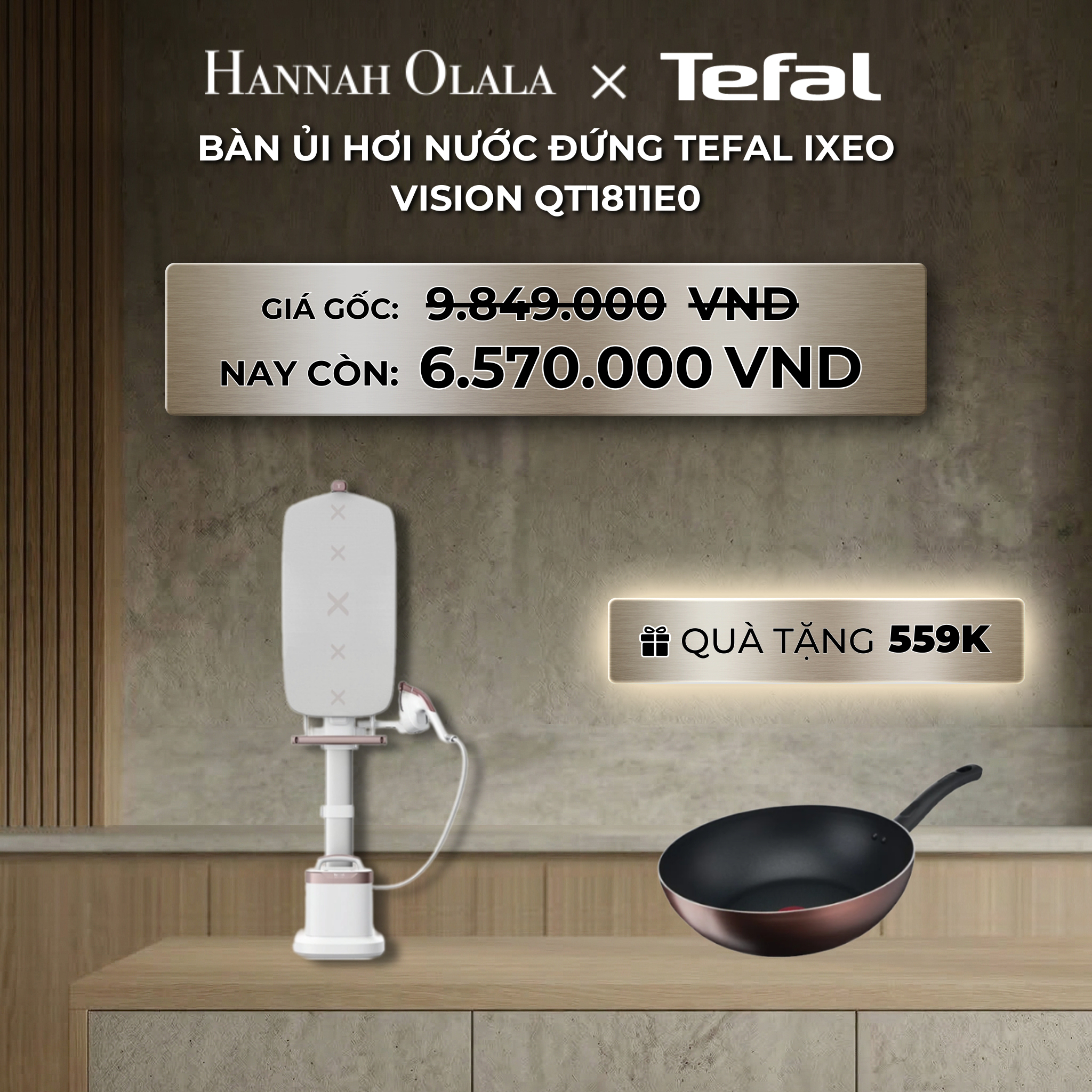 Bàn Ủi Hơi Nước Đứng Tefal IXEO VISION QT1811E0
