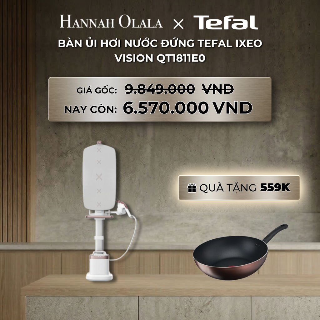  DEAL 4: BÀN ỦI HƠI NƯỚC ĐỨNG TEFAL IXEO VISION QT1811E0 