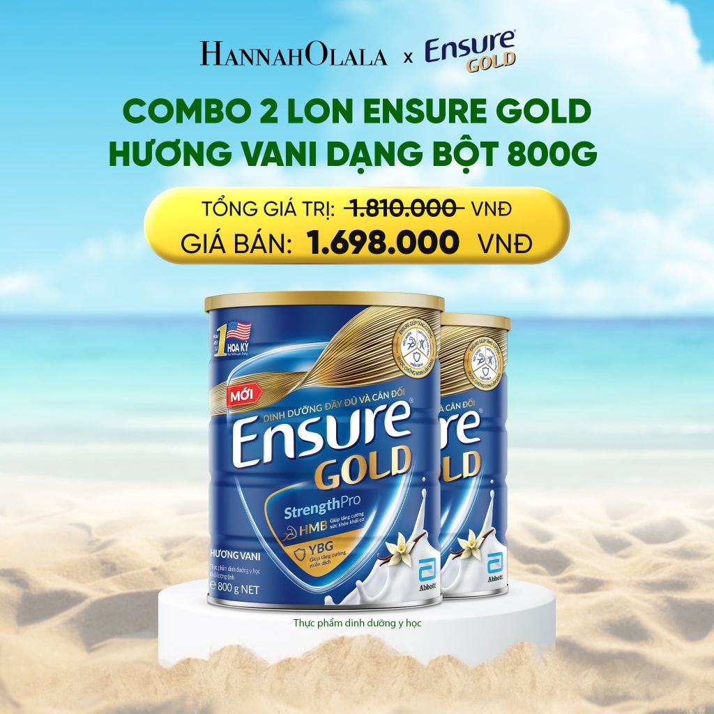  DEAL_4: COMBO 2 LON ENSURE GOLD HƯƠNG VANI DẠNG BỘT 800G 
