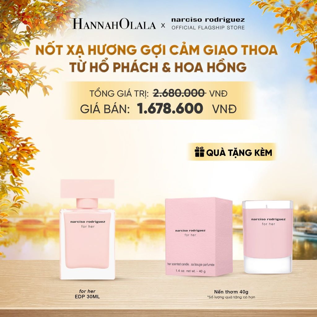  NƯỚC HOA NỮ NARCISO RODRIGUEZ FOR HER EAU DE PARFUM 30ML - DEAL 4 - E459 