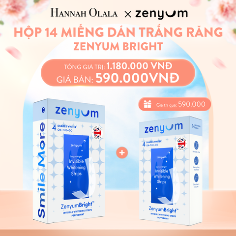  A1017_DEAL 4: [MUA 1 TẶNG 1] HỘP 14 MIẾNG DÁN TRẮNG RĂNG TỰ TAN ZENYUM BRIGHT 