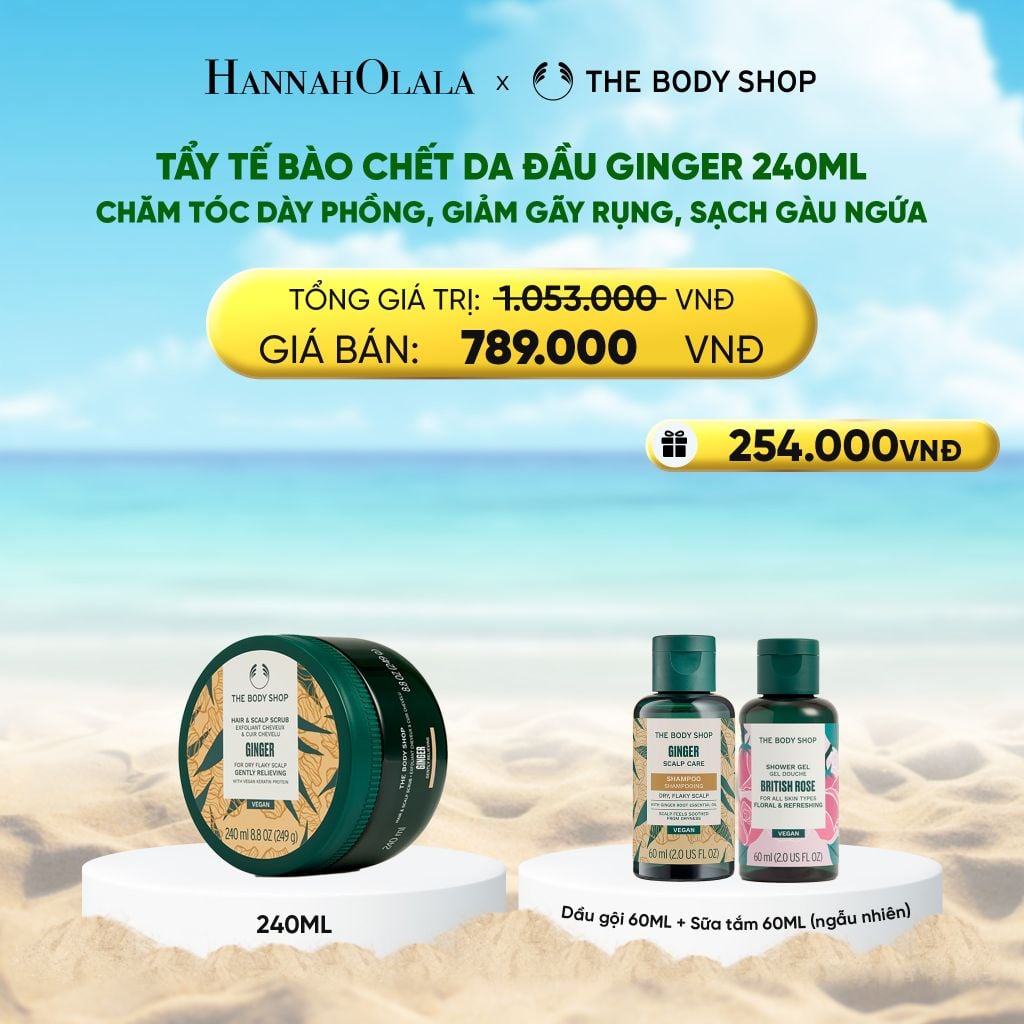  TẨY TẾ BÀO CHẾT DA ĐẦU ĐÁNH BAY GÀU NGỨA GINGER HAIR SCRUB 240ML 