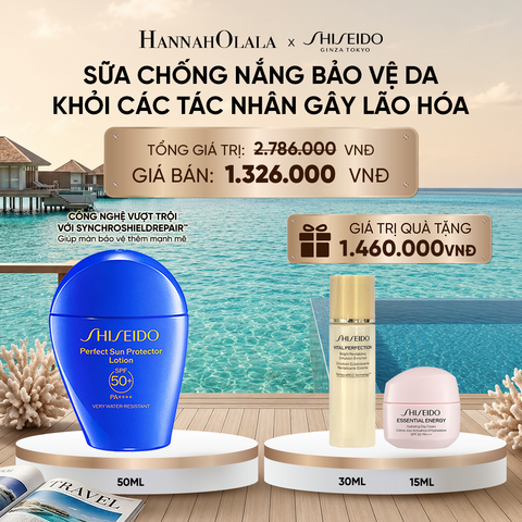  SỮA CHỐNG NẮNG DƯỠNG DA SHISEIDO GSC PERFECT SUN PROTECTOR LOTION SPF50+ 50ML - DEAL 4 