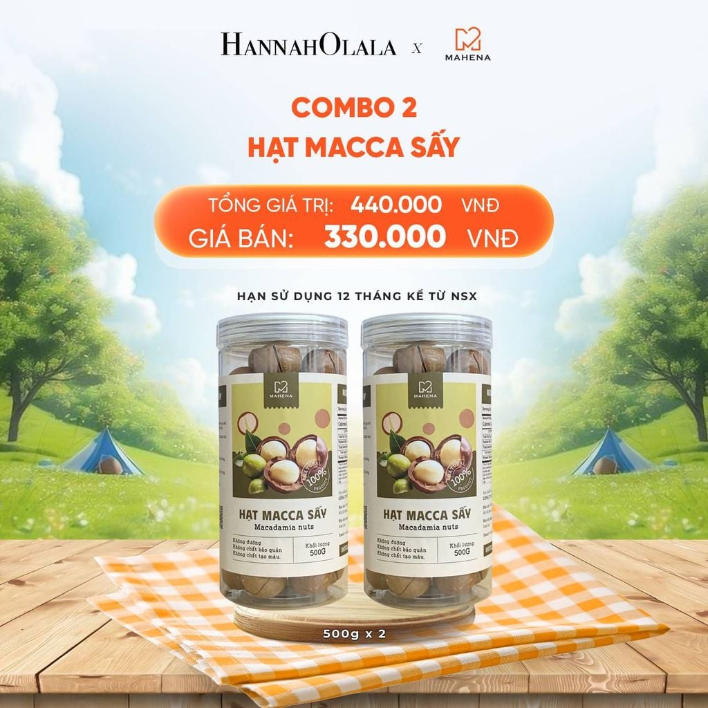  DEAL 4: COMBO 2 MACCA SẤY 500G 