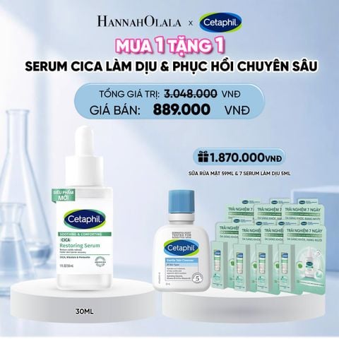  TINH CHẤT LÀM DỊU VÀ PHỤC HỒI CHUYÊN SÂU CETAPHIL SOOTHING AND COMFORTING CICA RESTORING SERUM 30ML DEAL 4: 