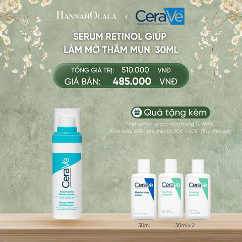  DEAL 4 SERUM RETINOL GIÚP LÀM MỜ THÂM MỤN CERAVE 
