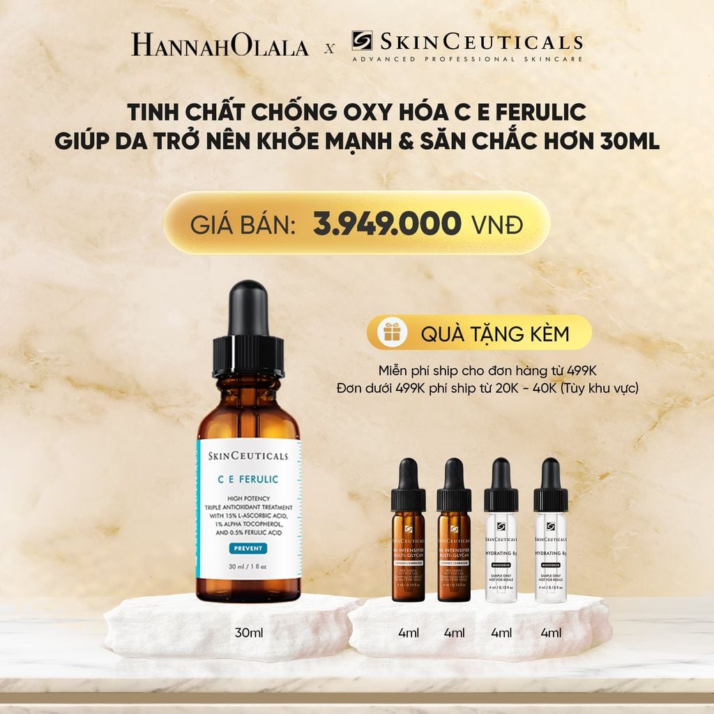  DEAL 4 TINH CHẤT CHỐNG OXY HÓA C E FERULIC GIÚP DA TRỞ NÊN KHỎE MẠNH & SĂN CHẮC HƠN 30ML 
