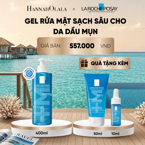  GEL RỬA MẶT SẠCH SÂU CHO DA DẦU MỤN EFFACLAR FOAMING GEL 400ML DEAL 4:_ D244 