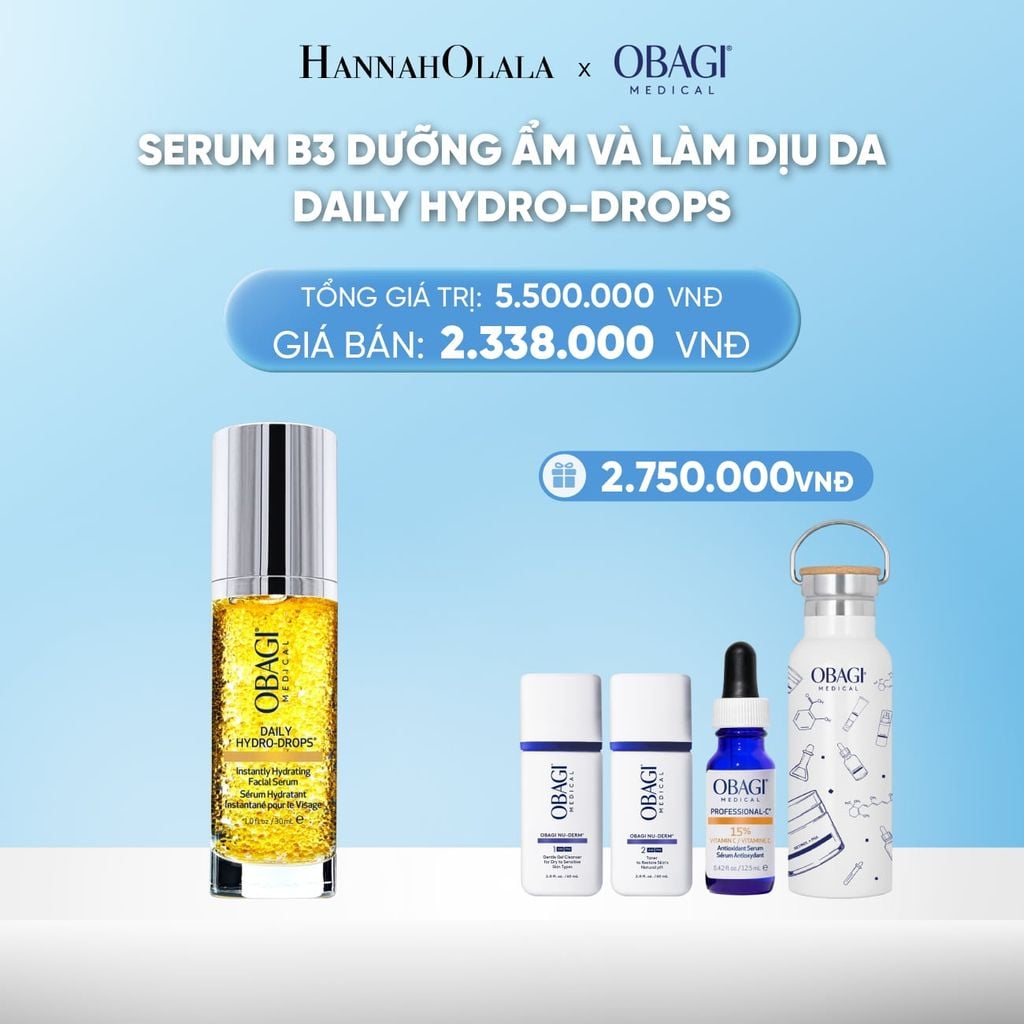  DEAL 4: SERUM B3 DƯỠNG ẨM VÀ LÀM DỊU DA DAILY HYDRO-DROPS 30ML ​ 
