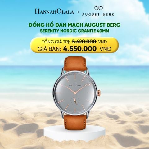  DEAL 4: SERENITY NORDIC GRANITE 40MM - DÂY DA Ý - MÀU BẠC 