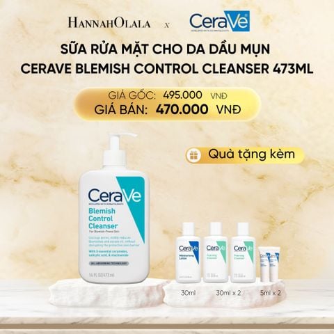  DEAL 4 SỮA RỬA MẶT CHO DA DẦU MỤN CERAVE BLEMISH CONTROL CLEANSER 473ML 