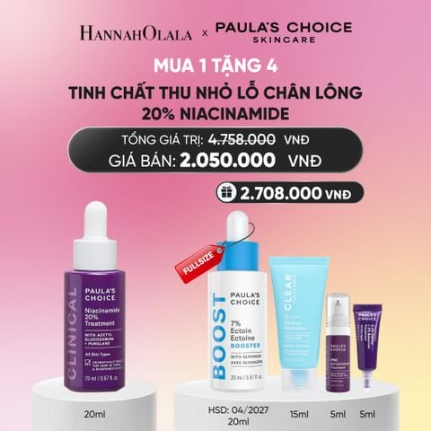  TINH CHẤT SE KHÍT LỖ CHÂN LÔNG VÀ LÀM MỜ THÂM MỤN NIACINAMIDE 20% 20ML - DEAL 4.1 - A3700 