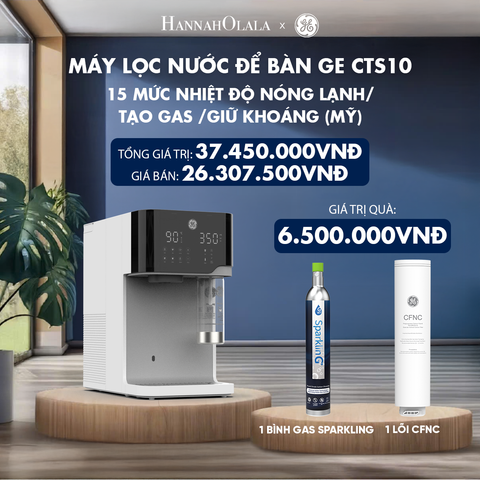  DEAL 4: MÁY LỌC NƯỚC NÓNG LẠNH SPARKLING GE CTS10 - 15 MỨC NHIỆT ĐỘ NÓNG LẠNH/ TẠO GAS /GIỮ KHOÁNG (MỸ) 