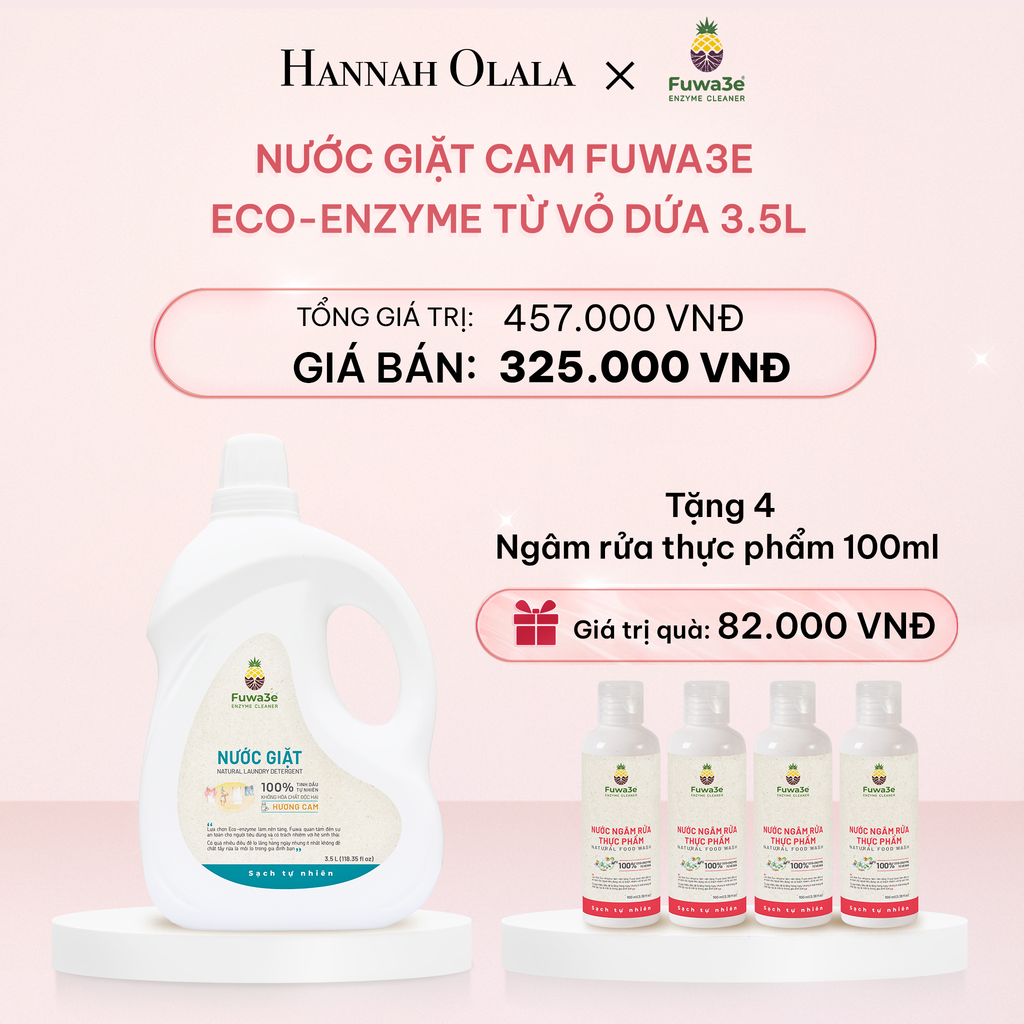  E527_DEAL 4: NƯỚC GIẶT FUWA3E CAM PHÙ HỢP CHO ĐỒ LÓT ĐỒ LỤA VÀ AN TOÀN CHO ĐỒ EM BÉ 3.5L 