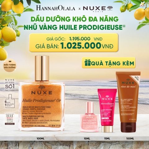  DẦU DƯỠNG KHÔ ĐA NĂNG ÁNH NHŨ NUXE HUILE PRODIGIEUSE® SHIMMERING 100ML - A621 